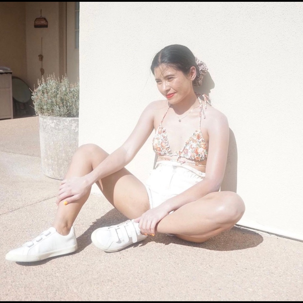 faithful the brand red floral bikini set